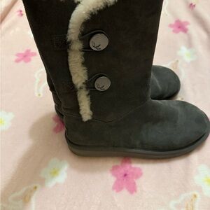 Koolaburra By UGG High Grey Winter Boots With Plaid Inside Size 7
